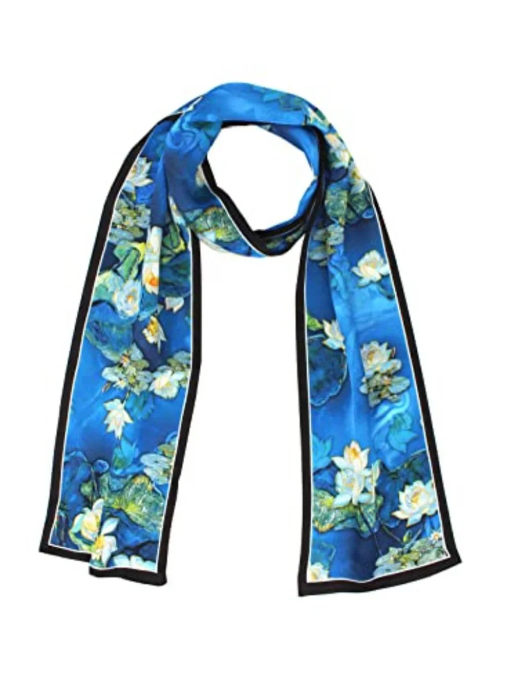 100% Mulberry Silk Scarf, Long Oblong Shawl for Women, Headwrap Neck Scarf